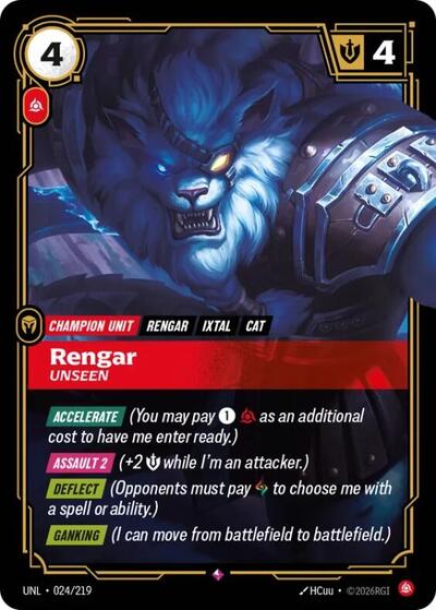 Riftbound- Unleashed - Rengar - Unseen 024/219 Rare