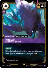 Riftbound- Unleashed - Kha'Zix - Mutating Horror (Alternate Art) 143a/219 Showcase