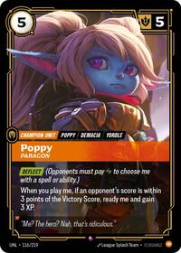 Riftbound- Unleashed - Poppy - Paragon 116/219 Rare