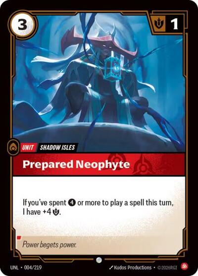 Riftbound - Unleashed - Prepared Neophyte 004/219 Common