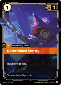 Riftbound- Unleashed - Determined Sentry 111/219 Rare