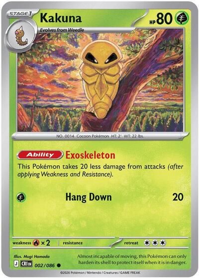 Mega Evolution Chaos Rising - 002/086 Kakuna Common