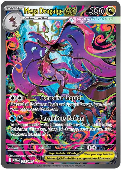 Mega Evolution Chaos Rising - 118/086 Mega Dragalge ex Special Illustration Rare