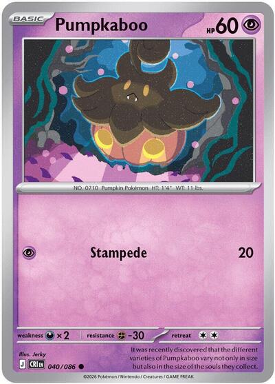 Mega Evolution Chaos Rising - 040/086 Pumpkaboo Common