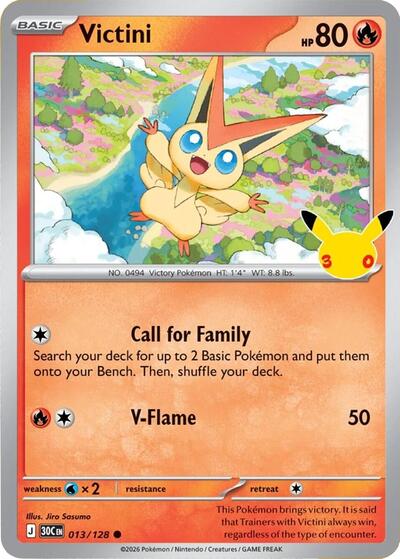 30th Celebration - 013/128 Victini Common