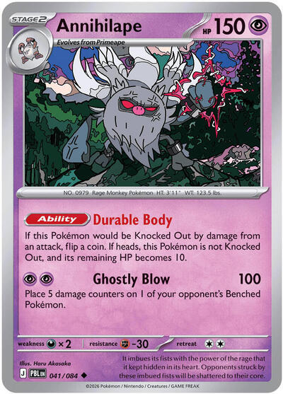Mega Evolution Pitch Black - 041/084 Annihilape Uncommon