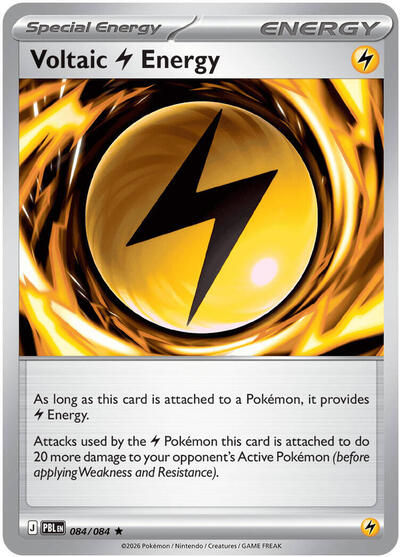 Mega Evolution Pitch Black - 084/084 Voltaic Lightning Energy Rare