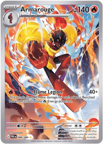 Mega Evolution Pitch Black - 086/084 Armarouge Illustration Rare