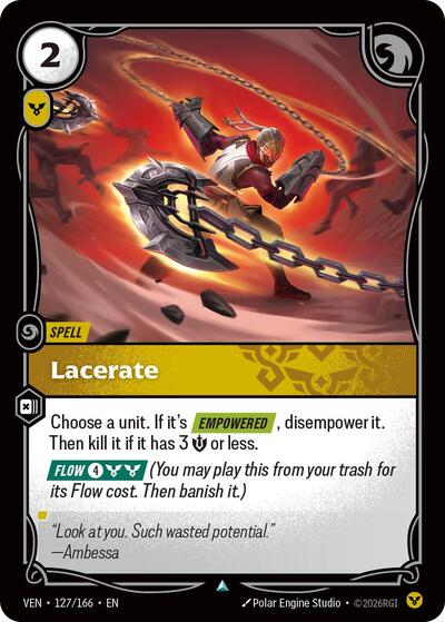 Vendetta - 127/166 Lacerate Uncommon