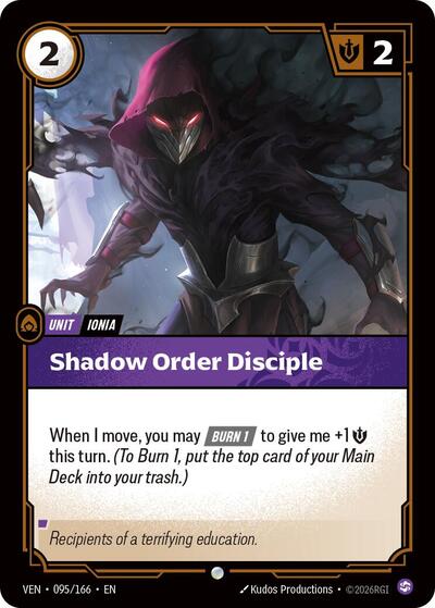 Vendetta - 095/166 Shadow Order Disciple Common