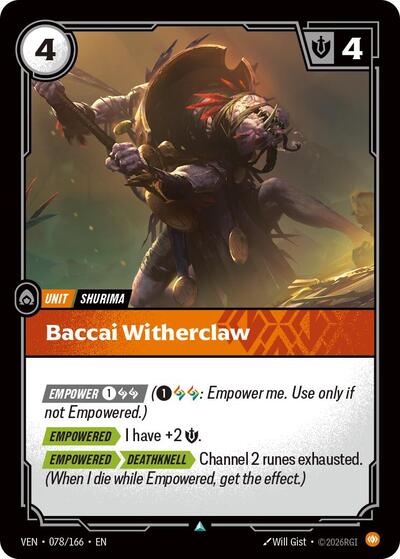 Vendetta - 078/166 Baccai Witherclaw Uncommon