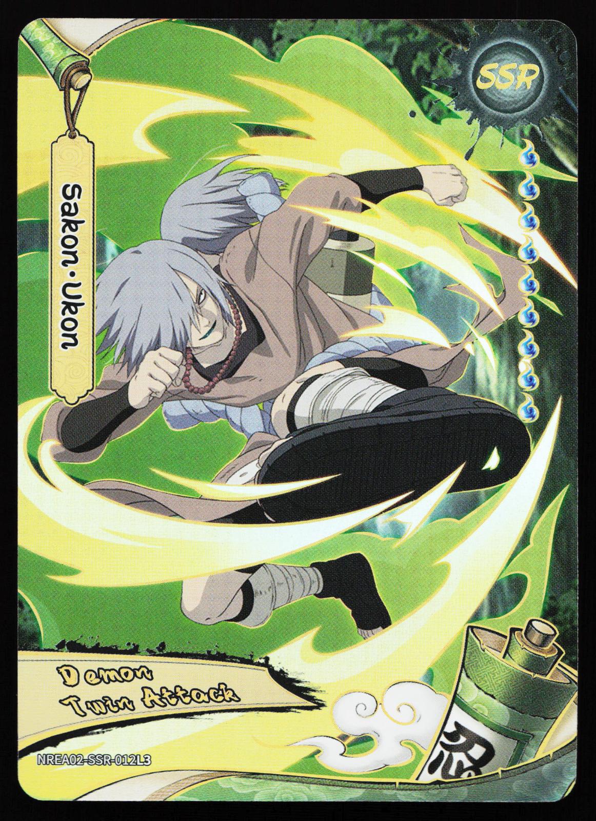 Naruto Kayou Earth Scrolls Series 2 Sakon Ukon NREA02-SSR-012L3 Super Secret Rare