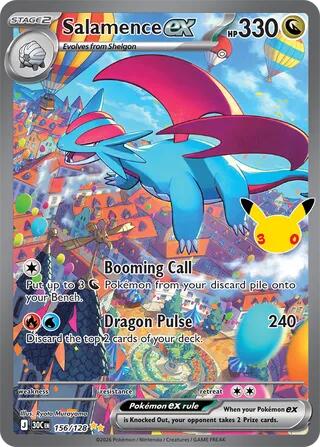 30th Celebration - 156/128 Salamence ex Special Illustration Rare