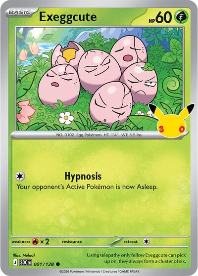 30th Celebration - 001/128 Exeggcute Common