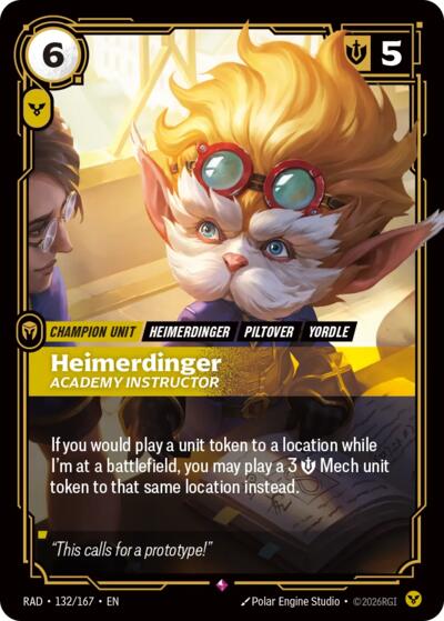 Radiance - 132/167 Heimerdinger, Academy Instructor Rare