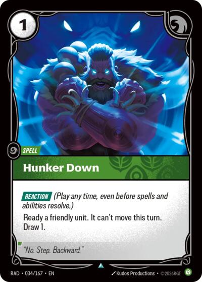 Radiance - 034/167 Hunker Down Uncommon