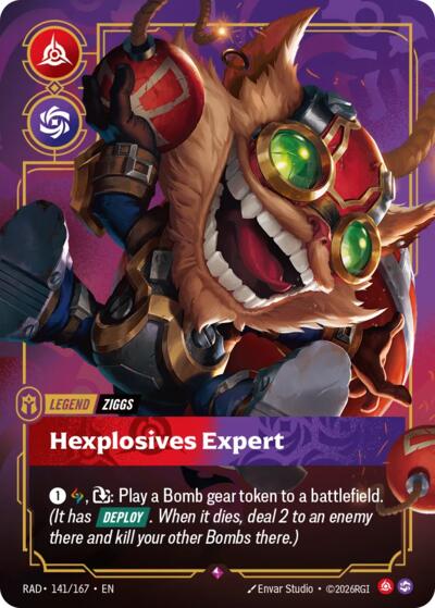 Radiance - 141/167 Ziggs, Hexplosives Expert Rare