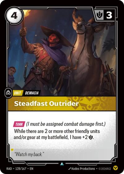 Radiance - 128/167 Steadfast Outrider Uncommon
