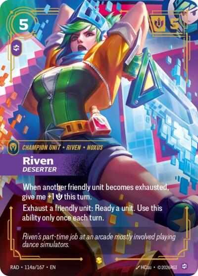 Radiance - 114a/167 Riven, Deserter (Alternate Art) Showcase