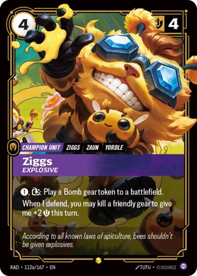 Radiance - 112a/167 Ziggs, Explosive (Alternate Art) Showcase