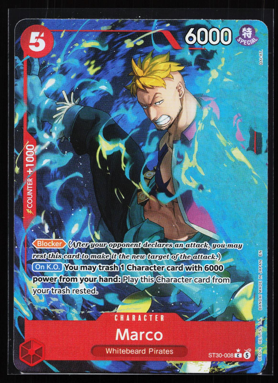 Starter Deck EX: Luffy & Ace ST30-008 Marco (Full Art) Common