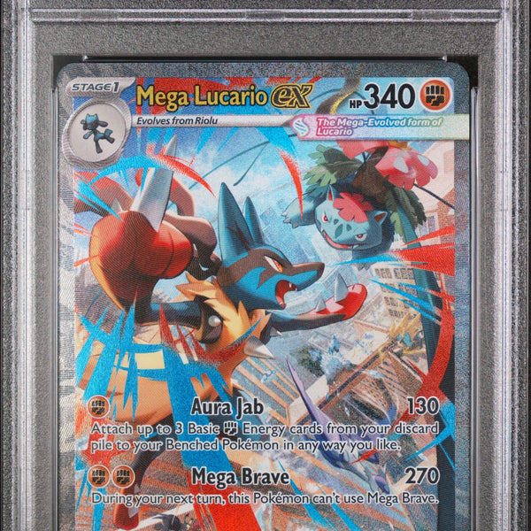 2025 Pokemon Mega Lucario EX 179/132 Special Illustration Rare PSA 10