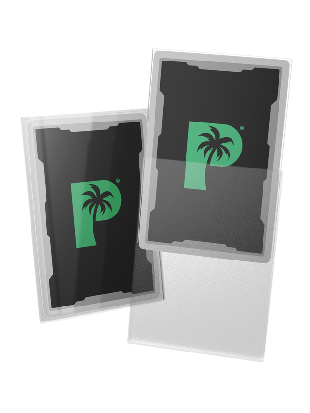 Palms Off Gaming - Blackout Deck Sleeves - Standard Size (100pc) - Clear - Matte