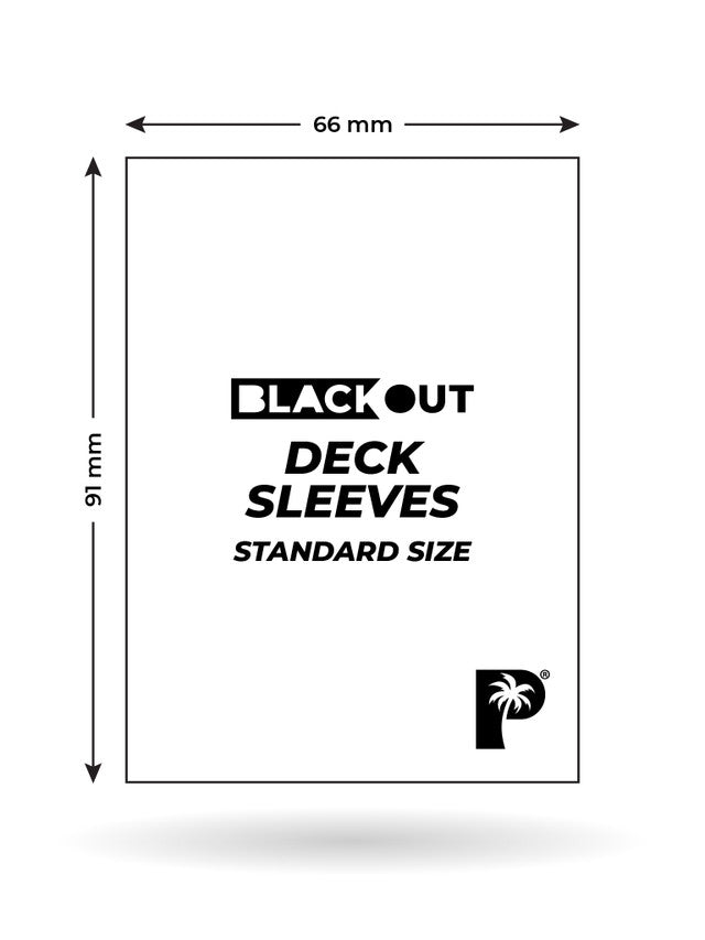 Palms Off Gaming - Blackout Deck Sleeves - Standard Size (100pc) - White - Matte