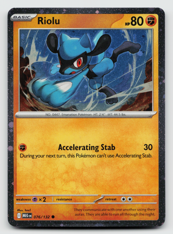 Mega Evolution - 076/132 Riolu Common (Cosmos Holofoil Promo)