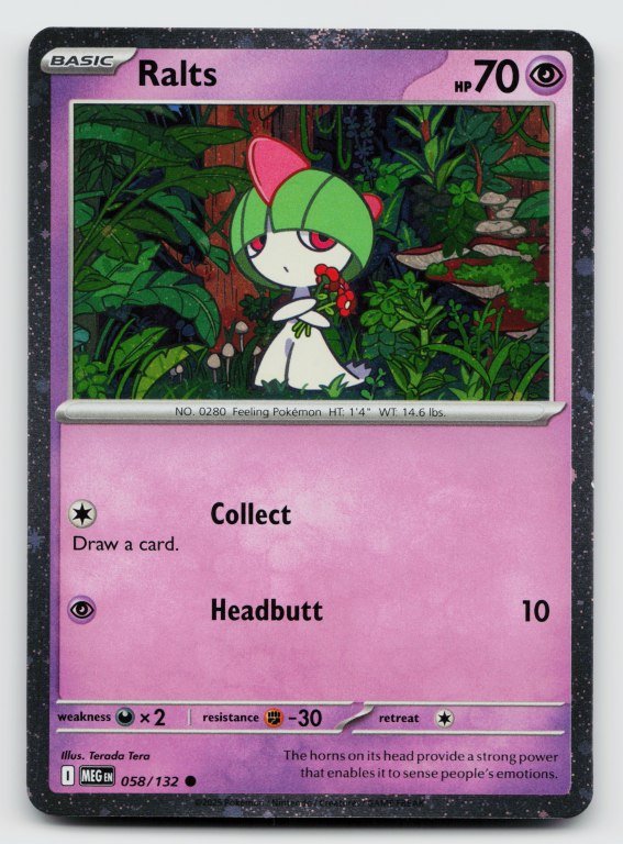 Mega Evolution - 058/132 Ralts Common (Cosmos Holofoil Promo)