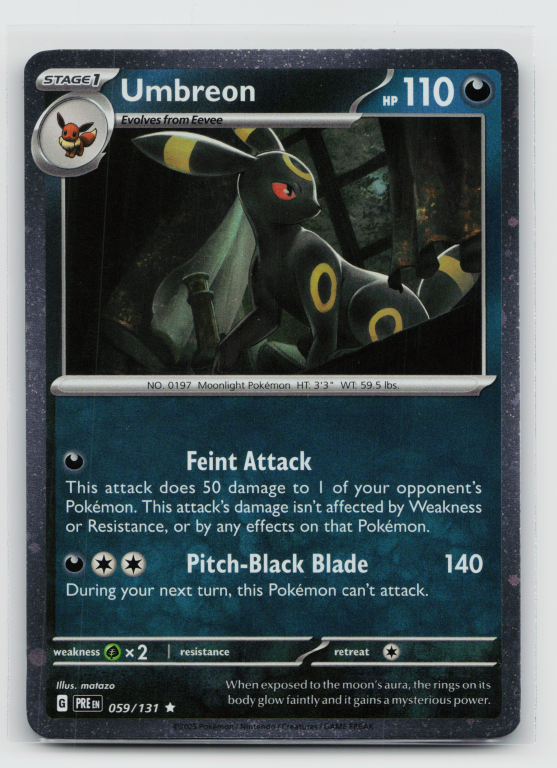 Scarlet & Violet Prismatic Evolutions - 059/131 Umbreon Rare (Cosmos Holofoil Promo)