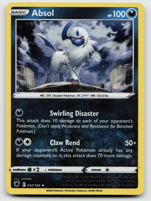 Sword & Shield Astral Radiance - 097/189 Absol Holo Rare (Cosmos Holofoil Promo)