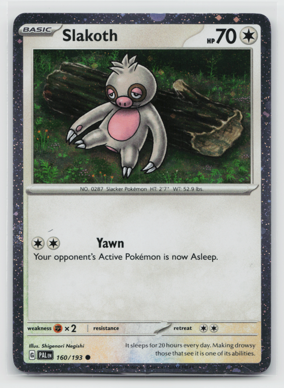 Scarlet & Violet Paldea Evolved - 160/193 Slakoth Common (Cosmos Holofoil Promo)