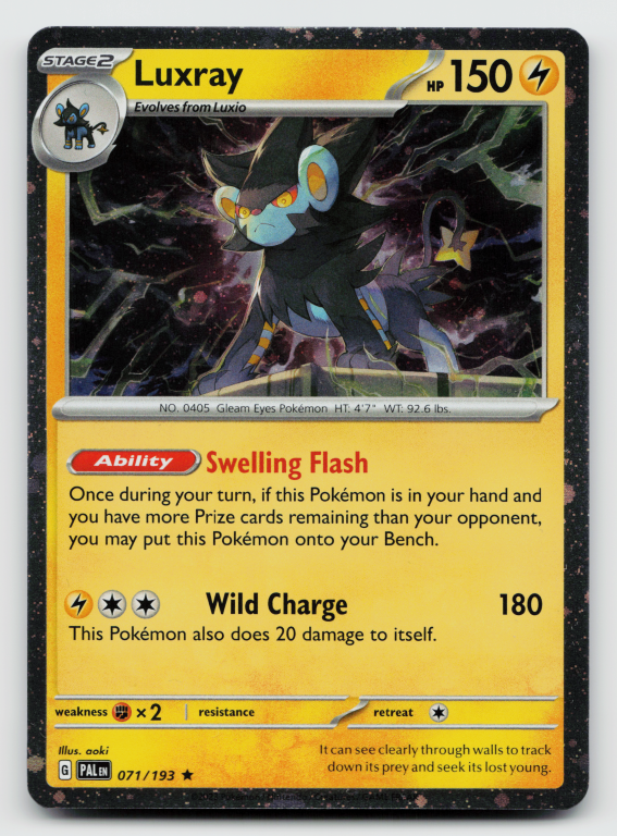 Scarlet & Violet Paldea Evolved - 071/193 Luxray Rare (Cosmos Holofoil Promo)
