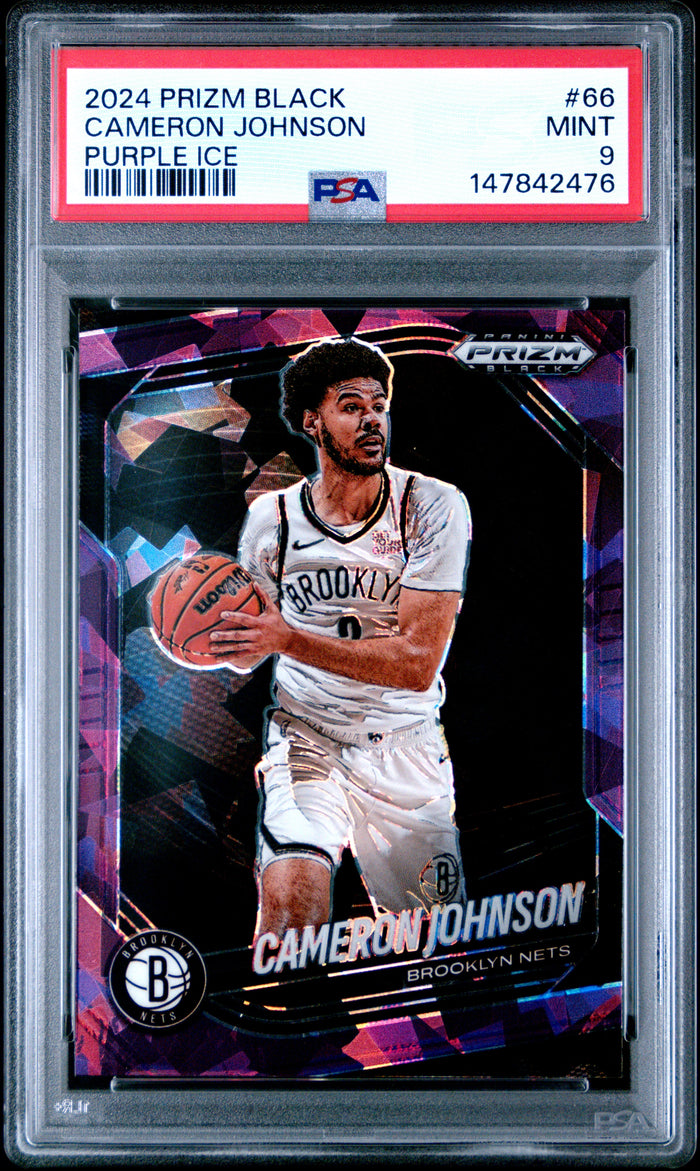 2024 PANINI PRIZM BLACK #66 CAMERON JOHNSON PURPLE ICE PSA 9