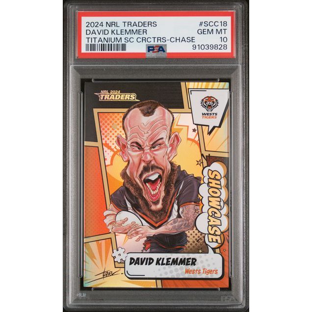 2024 NRL Traders Titanium - David Klemmer SCC18 (#'d 17/60) - PSA 10 (GEM MINT)