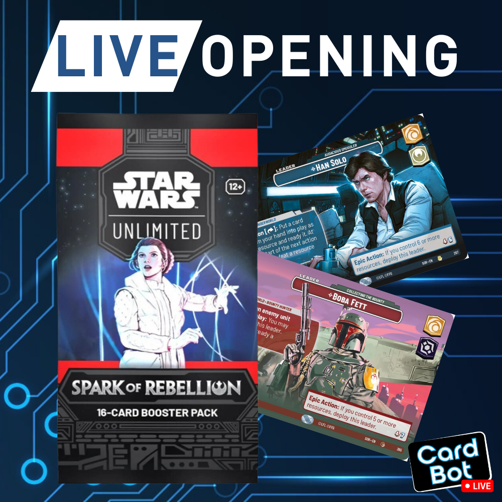 LIVE OPENING - Star Wars Unlimited Spark of Rebellion Booster Pack LIVE OPENING - Star Wars Unlimited Spark of Rebellion Booster Pack