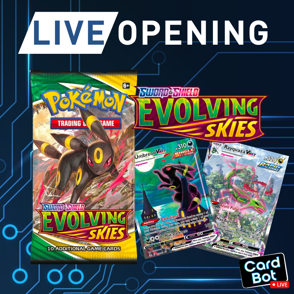 LIVE OPENING - Pokmon TCG Evolving Skies Booster Pack LIVE OPENING - Pokmon TCG Evolving Skies Booster Pack