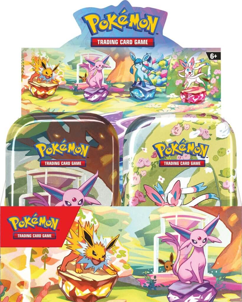 Pokémon TCG Prismatic Evolutions Mini-Tin Display (8 Mini-Tins)