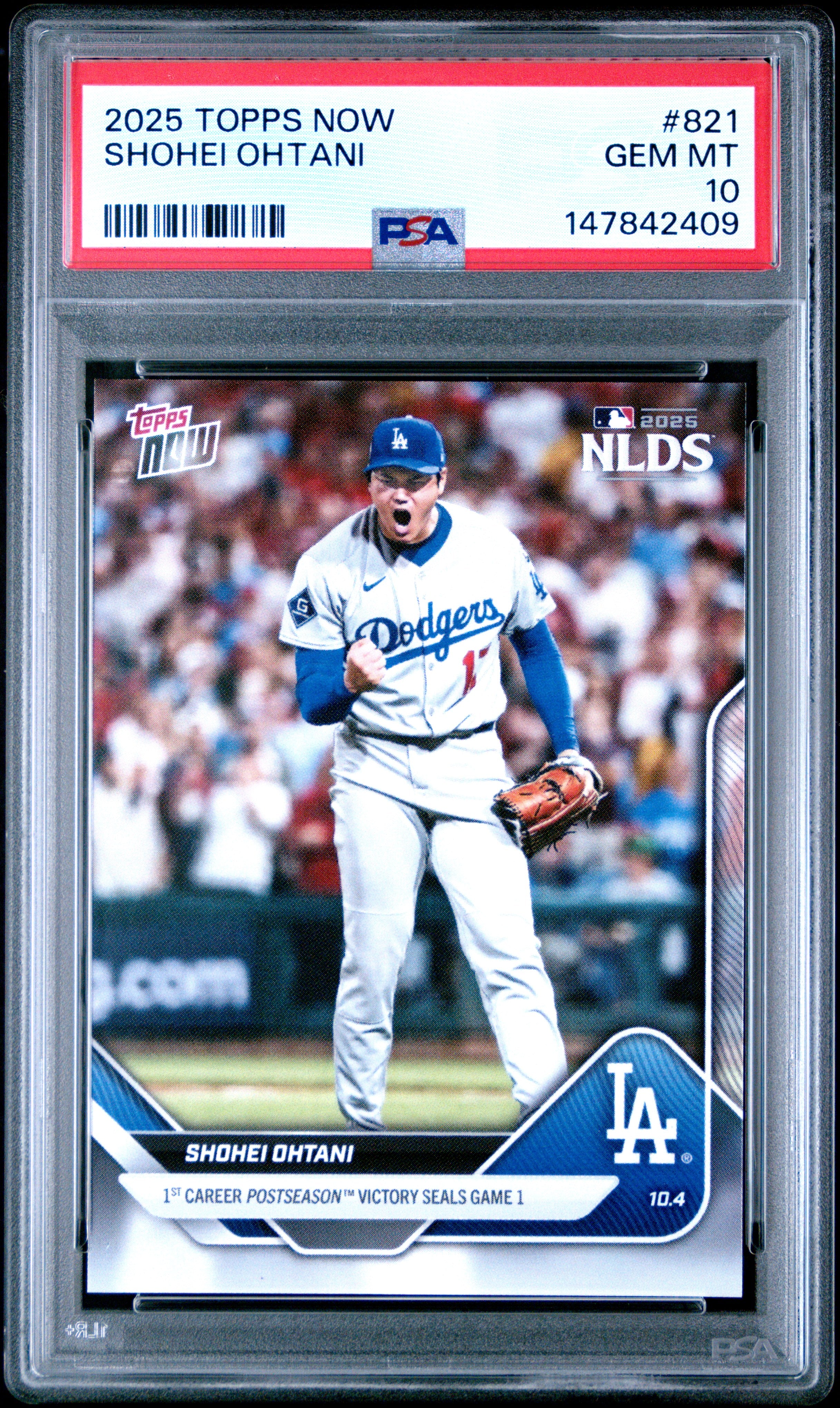 2025 Topps Shohei Ohtani 821 Topps Now PSA 10
