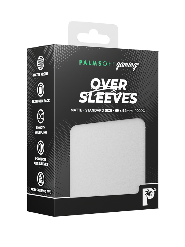 Palms Off Gaming - Premium Over Sleeves - Standard Size - Clear - Matte