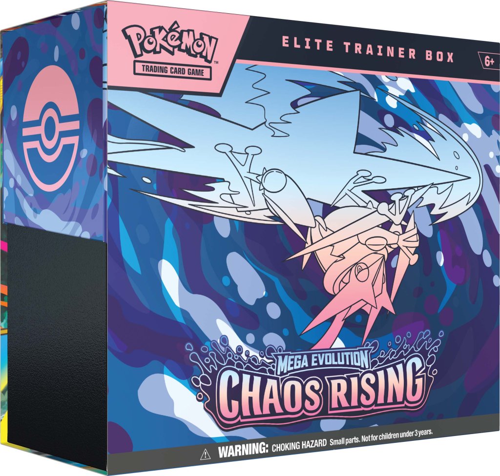 Pokemon TCG: Mega Evolution Chaos Rising Elite Trainer Box Acrylic Bundle