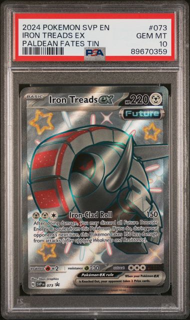 Pokémon - Iron Treads ex SVP 073 (Paldean Fates Tin) - PSA 10 (GEM-MINT)