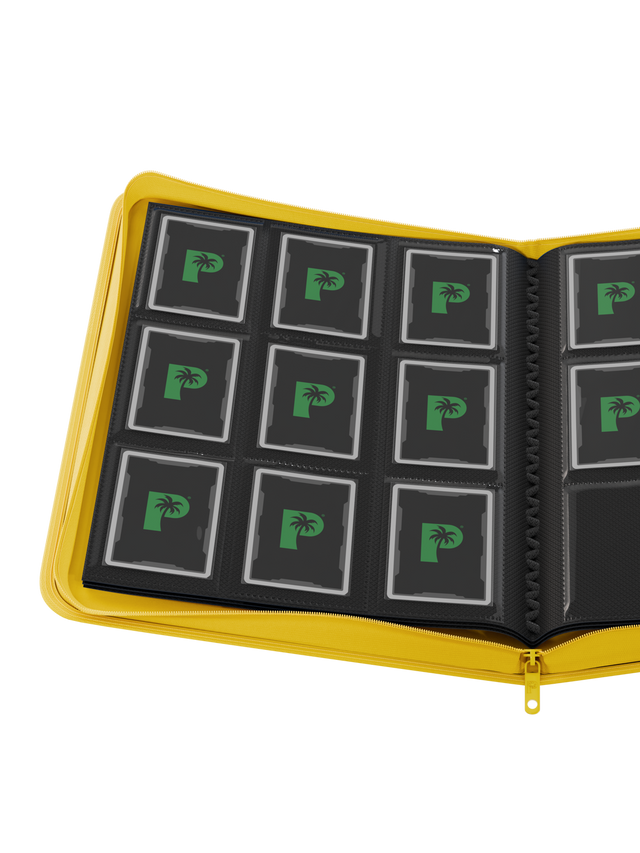 Palms Off Gaming STEALTH 9 Pocket Zip Trading Card Binder - Yellow
