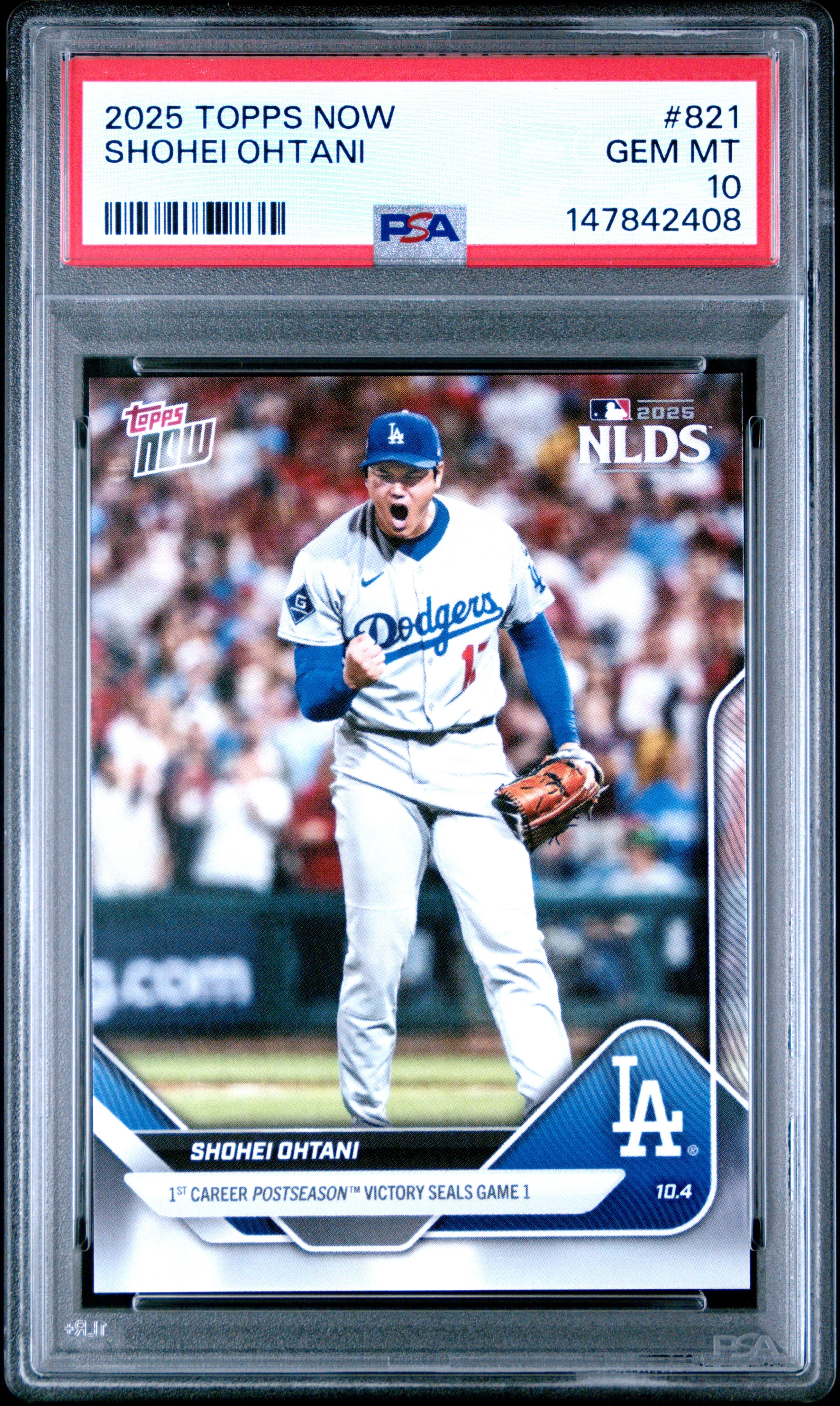 2025 Topps Shohei Ohtani 821 Topps Now PSA 10
