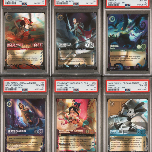Disney Lorcana D23 PSA10 3枚セット 2022 Disney Lorcana D23 Expo - Mickey Mouse Brave #1 PSA 10
