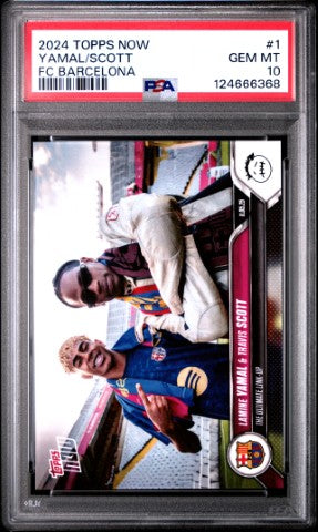 2024-25 Topps Now Fc Barcelona #1 Yamal/Scott PSA 10
