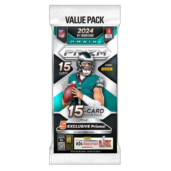 2024 Panini NFL Prizm Football 15-Card Value Pack