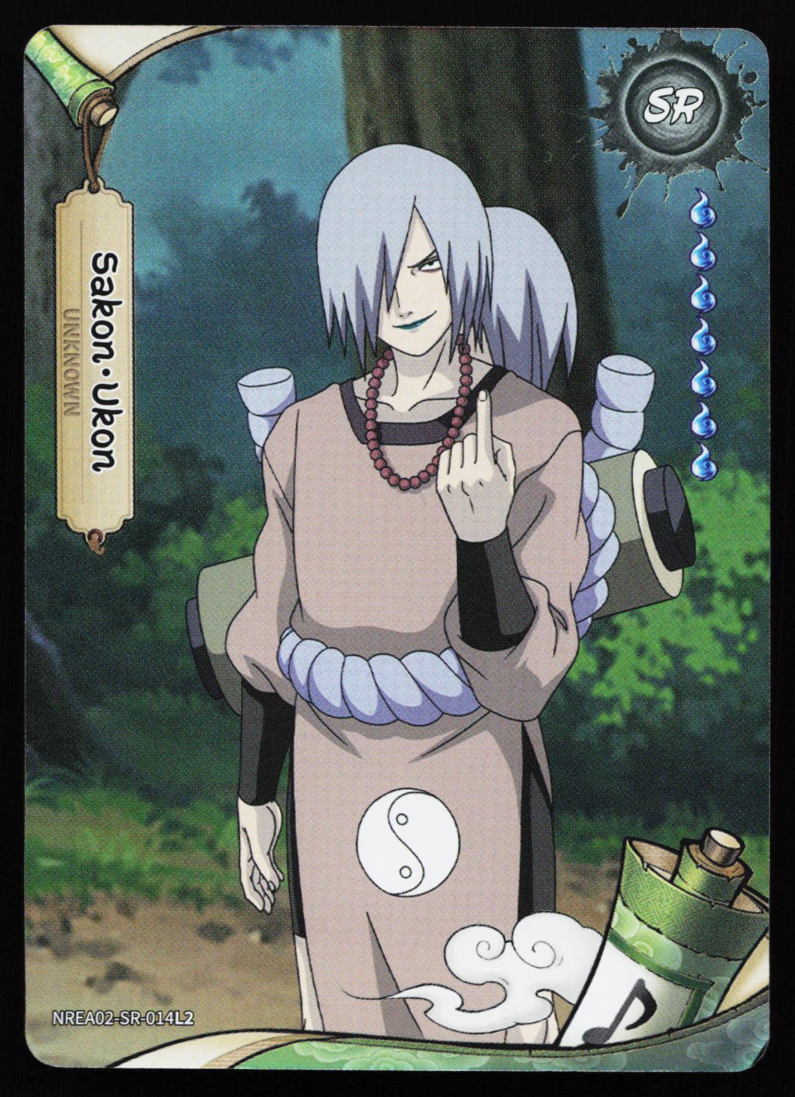Naruto Kayou Earth Scrolls Series 2 Sakon Ukon NREA02-SR-014L2 Super Rare