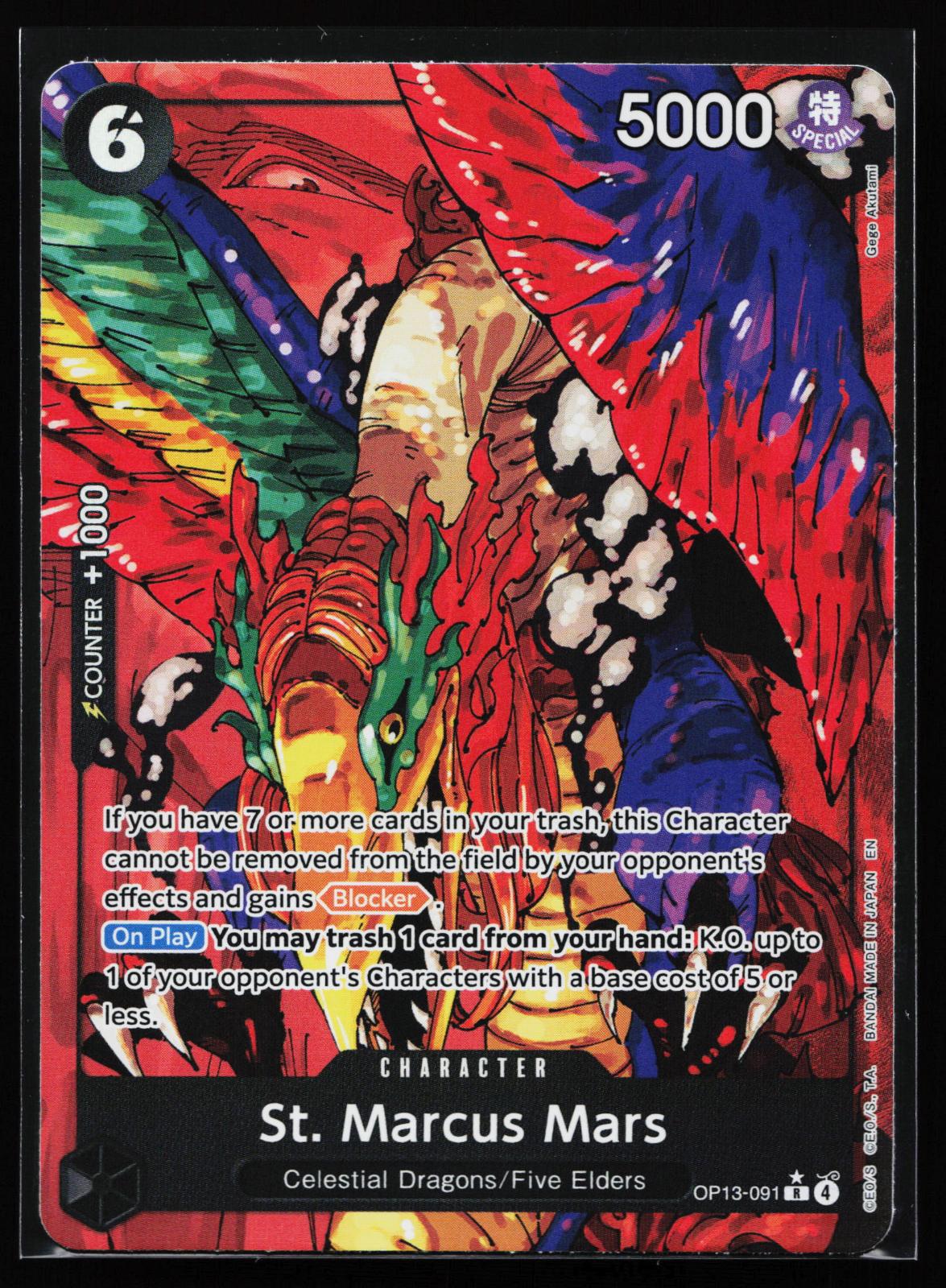 Carrying On His Will OP13-091 St. Marcus Mars (Alternate Art) Rare